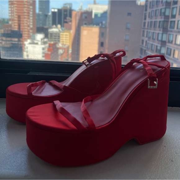 Zara Orange string Platform Heels - Picture 3 of 4